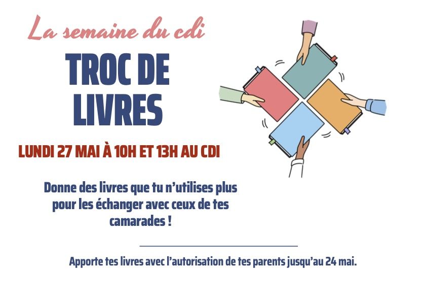 Troc des livres au CDI