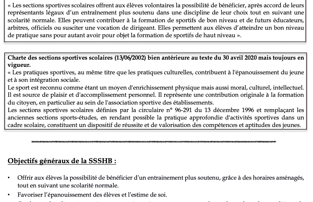 Charte d’Engagement dans la SSSHB